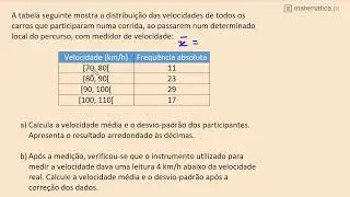 Cálculo do Desvio Padrão com Dados Agrupados em Classes