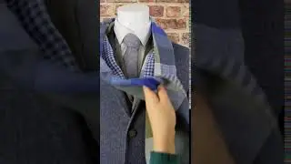 Reversible Blue Check Cotton Scarf