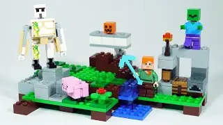 LEGO Minecraft Железный Голем | Обзор набора и скоростная сборка