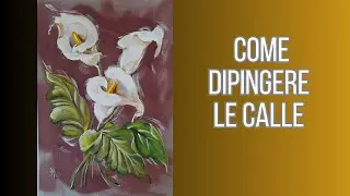 Come dipingere le calle su cartoncino nero #calle #shabbyamo #watercolor