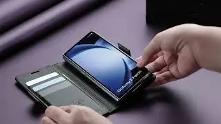 Samsung Galaxy Z Fold7 Wallet RFID Blocking Magnetic Buckle Case
