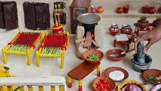 Miniature Matar Gosht Recipe + Chapati | Mini Cooking Village Style Recipe | Itsy Bitsy Bites