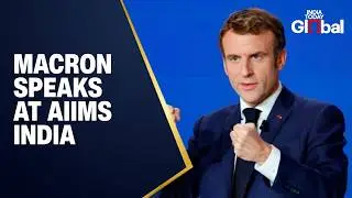 LIVE: President Macron Speaks at AIIMS Campus