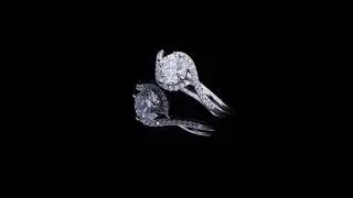 Moissanite Angel Eyes Sterling Silver Wedding Ring