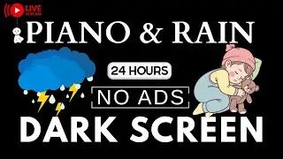 🔴 Fall Asleep Instantly in 5 Minutes | Deep Sleep Piano & Rain Sounds | Insomnia Relief | No Ads