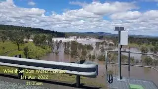 Wivenhoe Dam Water Release - 1st March 2022 at 11:05 am