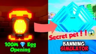 Opening the beach prismatic egg with 100M gems 😱😱 | Banning Simulator