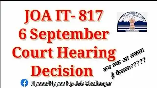 JOA IT 817 COURT HEARING 6SEPTEMBER UPDATES @hpamiteducation