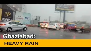 ghaziabad heavy rain video vlog || Honey Prajapati
