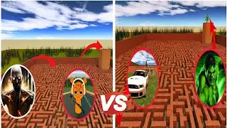 Sprunki & Hulk vs SCP 096 in Epic Maze War &ndash; Garry's Mod