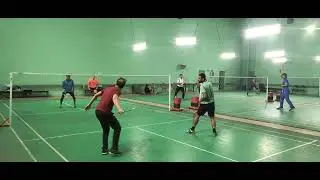 (1132) Prof. R. Balasubramanian & Abhishek vs Professor & Atin (Clash) Men's #badminton #doubles IIT
