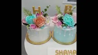 Triplets drape cake🇵🇭🎂🧑‍🍳#cake #cakes #cakedesign #cakedecorating #birthdaycake #cakedecoration 