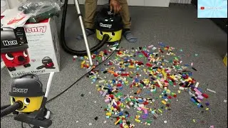 Henry HVR160 (Yellow) Vacuum Cleaner Vacuuming Lego Building Bricks Full Demonstration