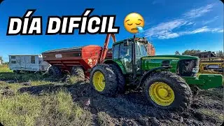 TOLVA ENCAJADA HASTA LOS EJES, COSECHADORA ROTA pero RECUPERAMOS EL DIA!!