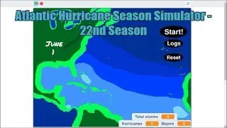 Atlantic Hurricane Season Simulator - 22nd Season