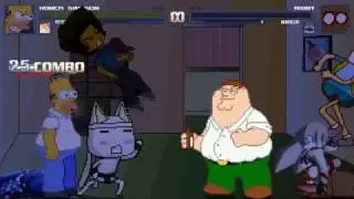 AN Mugen Request #833: Homer, Peter, Toro Inoue & Maxime VS Rigby, Mordecai, Huey F., Finn & Jake