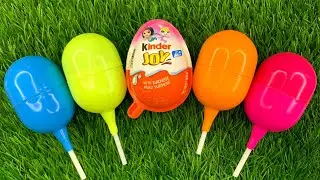 🌈 Satisfying Video | Kinder Surpriseand Corby Fun Egg ASMR Opening YummyRainbow Candy Lollipops