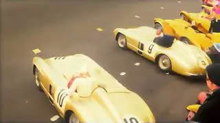 1940s Vintage Car Racing Colorized, VRM-AI Restored