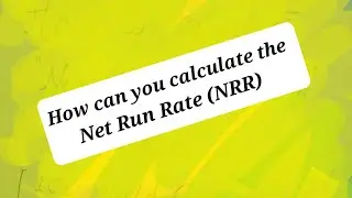 Net Run Rate (NRR) calculation in cricket (World cup)@physicsthoughts_AKDas