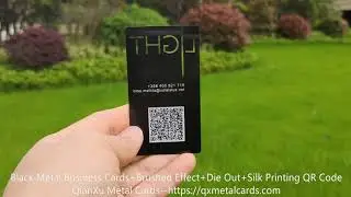 Brushed Black Metal Business Cards