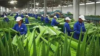 Inside A Giant Aloe Vera Factory: From Leaf to Gel