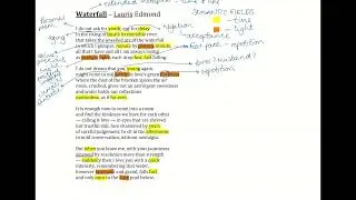 Waterfall - Lauris Edmond -  CIE English Literature GCSE