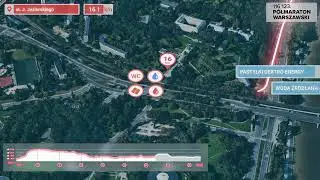 Animacja trasy 116 123. Półmaratonu Warszawskiego