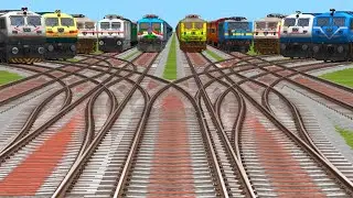 Local train simulator electric engine indian trains locomotive crossing bumpy super fast simulator 