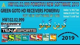 Green Goto HW102.02.999 New Software 2019 Sony Network Update 105E/ 68E/ 66E/ Powervu Key with Proof