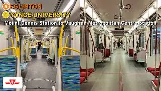 TTC POV Ride: Mount Dennis Station to Vaughan Metropolitan Centre Station Via Cedarvale Station