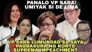 VP SARA NAGSALITA NA LUMUNDAG SA SAYA KORTE SUPREMA BINASURA IMPEACHMENT CASE! MGA KONRESISTA UMIYAK