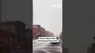 VIDEO: Snow takes over downtown Nashville