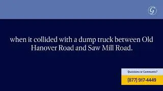 Sandra Stigler Killed in Dump Truck Accident in Westminster, MD