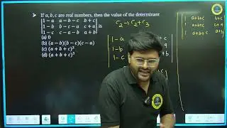 10. If a,b,c are real numbers, then the value of the determinant|■(1-a&a-b-c&b+c@1-b&b-c-a&c+a@1-c&c