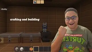 One dog and one friend in Minecraft knockoff - crafting and building 