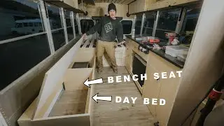 Bench Seat / Day Bed (30 Day Short Bus Build) - SKOOLIE CONVERSION