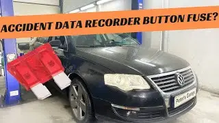 VW Passat B6 Accident Data Recorder Button fuse relay location replacement
