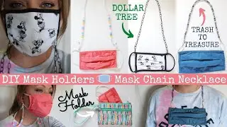 diy FACE MASK CHAIN NECKLACE 😷 HOW TO MASK HOLDER STRAP | DOLLAR TREE TRASH TO TREASURE ACCESSORIES