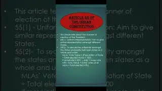 Article 55 of the Indian Constitution #article55 #indianconstituion #polity #upsc #upscexam #ssc #gs