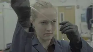 Girl in a Blue Lab Coat