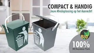 Stapelbare Prullenbakken Set voor Keuken en Tafel | Compacte Afvalbakken voor Huishouden