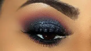 GLAM SMOKEY EYE with GLITTER | Smitha Deepak