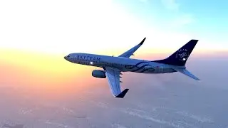 XPlane-12, XA-Snow, XAnimCopilot for Zibo-Mod;   Landing in Oslo, RW19R (ENGM)