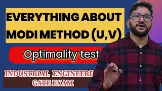 MODI Method for Transportation Problem | UV Method | Optimality Test Explained #gate #mech #modi
