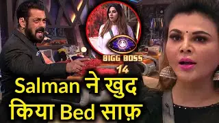 Bigg Boss 14: Salmanenters the house and cleans Rakhi bed after Nikki refused to clean her bed earl