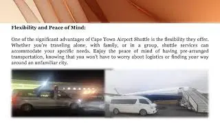 Book Affordable Cape Town Airport Shuttle Service Online