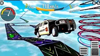 Police Car Spooky Stunt Jeep Stunt Driving 3D | Android GamePlay