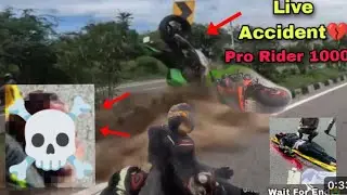 Bike Saves Girlfriend After Crash In Rain Great Pro Rider 1000 Accident Video😭💔1000 Death Video |