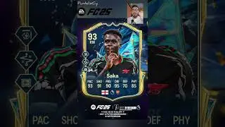🚨 SAKA 🏴󠁧󠁢󠁥󠁮󠁧󠁿 TOTS OFFICIAL CARD🚨 #FC25 #shorts #football #TOTS