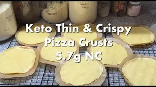 Keto Thin & Crispy Pizza Crusts Recipe 5.7g NC each Makes 8 Individual Crusts